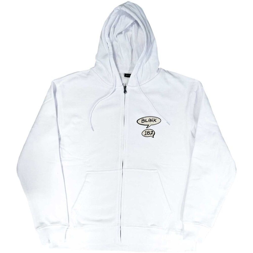 Blink 182 Unisex Adult Roger Rabbit Back Print Full Zip Hoodie / White